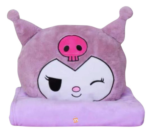 Cobija Con Cojín Kuromi Sanrio Kawaii Importada