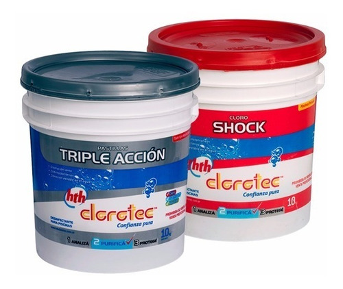 Imagen 1 de 8 de Pastilla Triple Acción + Shock X 10 Kg Clototec Combo