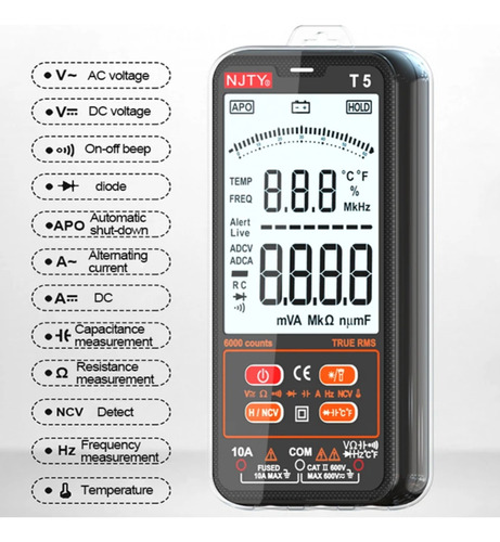 Multímetro Inteligente. Modelo Njty T5 Silver