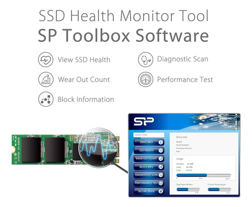 Estación Sólida Interna Silicon Power A55 M.2 Ssd Sata Iii D