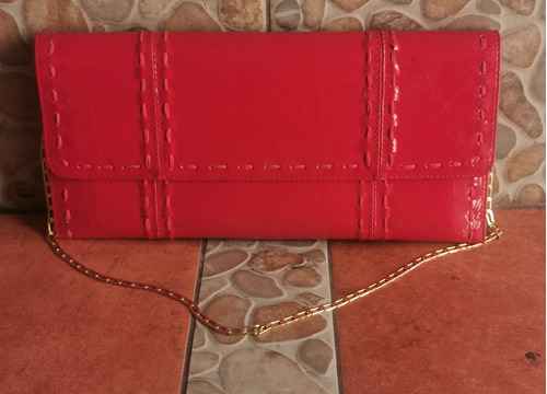 Clutch Fina Bolsa Carlos Falchi Hecha A Mano Vintage 