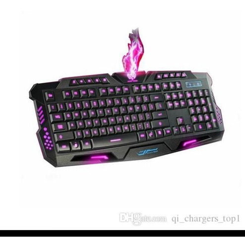 Imagen 2 de 2 de Teclado Usb Brobotix 420028 Ergonómico Iluminación Rgb /v