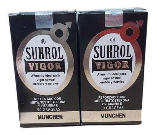 Sukrol Vigor Hombre Sexual Nervios Cerebro 50 Grageas 2 Pzas