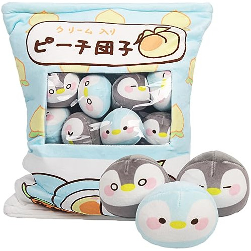 Arelux Cute Penguin Plush Pudding Pillow: Snack Pillow Toys