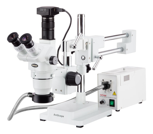 Amscope Microscopio Estéreo De Zoom Con Soporte Trinocular.