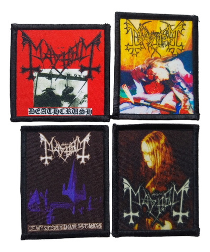 Pack Parches Mayhem Black Maniametal 