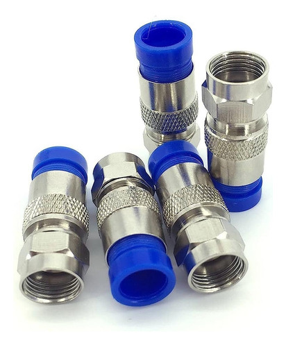 Conector Rg6 Para Cables Coaxial X 2 Unidades
