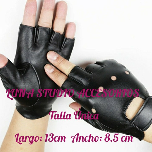 Guantes Cuero Conducción Niño Niña Dedos Libres