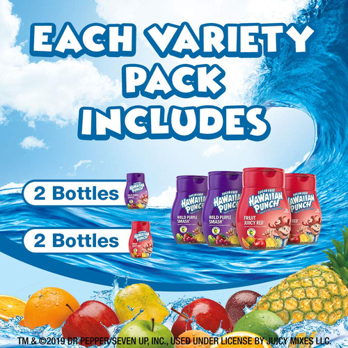 Hawaiian Punch 4 Botellas - Sabor Intenso Sin AzĂșcar