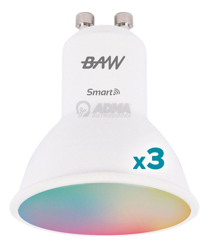 Dicroica Led Wifi Smart Rgb 7w Colores Pack X3 *c*