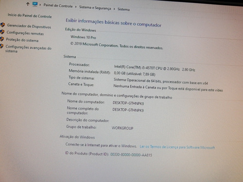 Lenovo I5,1t8gb Tela 19,5 E Fonte Original C/wifi Não¿¿¿¿¿¿
