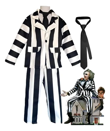 comprar Disfraz De Beetlejuice Para Niños Con Corbata Halloween Disfraz Aterrador