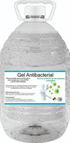 Alcohol En Gel Antibacterial Desinfectante, 5 Lt - $ 790.00