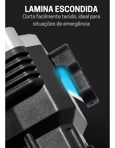 Kit 3 Linterna Tática Militar Indestructible Imã Faca Martel