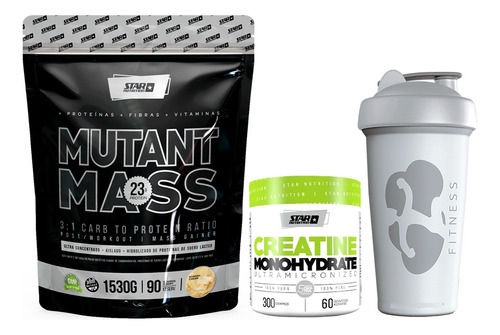 Mutant Mass 1,5 Kg + Creatina 300g + Vaso Star Nutrition