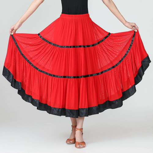 Elegante Falda De Baile De Salón Latino Para Mujer Falda De 