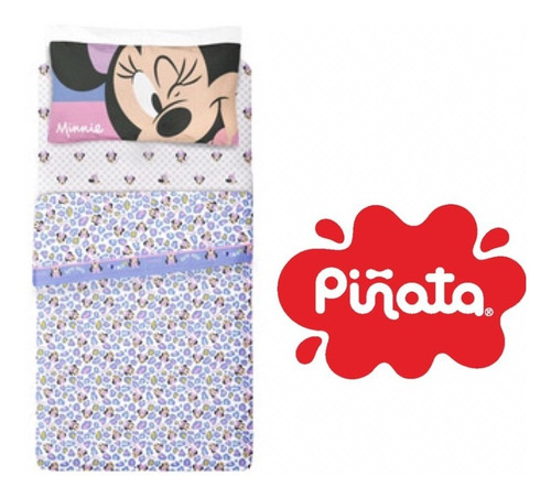 Sabana Piñata Minnie Ultra Soft 1 1/2 Plaza Cod 5344