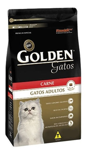 Ração Golden Gatos Adultos Carne 10kg