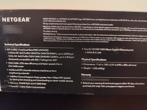 Netgear Nighthawk Pro Gaming Xr1000 Ax5400 (Usado)