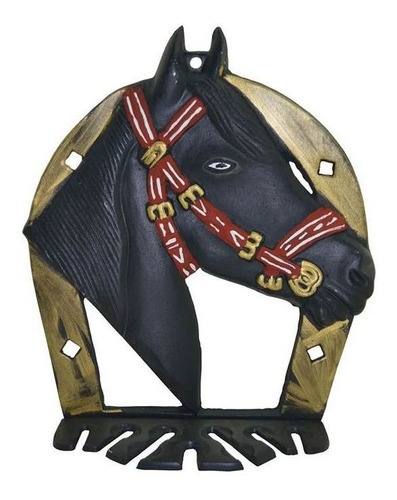 Porta Espeto Em Alumínio Fundido Modelo Cavalo
