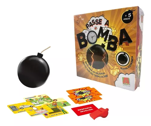 Jogo Infantil Passe A Bomba Com Bomba Eletrônica Som E Luz