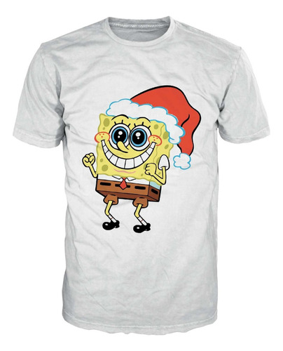 Camiseta Navidad Christmas Bob Esponja El Regalo Perfecto