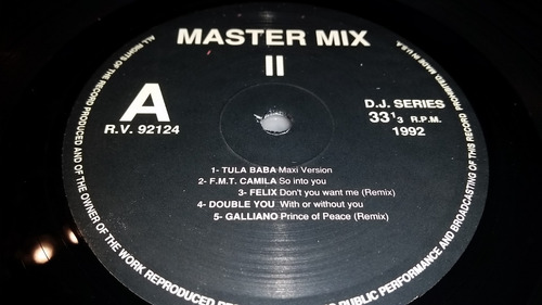 Master Mix Ii Variado 1992 Argentina Gregorian Laid Back 92