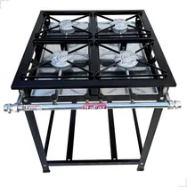 Comprar Fogão Industrial A Gás 4 Bocas Alta Pressão Caulim + Brinde
