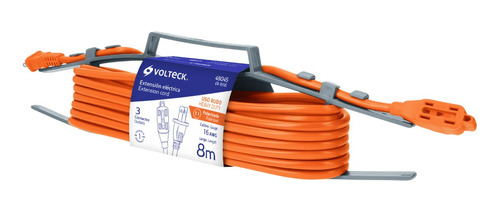 Extensión Eléctrica De Uso Rudo 8 M 2x16 Awg, 48045