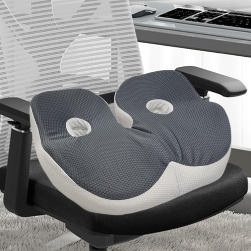 Cojín De Espuma Viscoelástica Para Silla, Almohadilla Gris