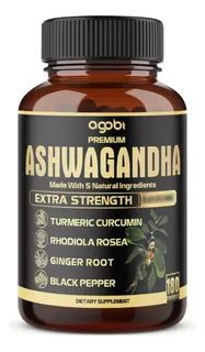 Ashwagandha Premium 5 En 1 Original Eeuu Más Potente 180caps