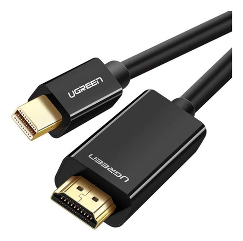 Cabo Vídeo Ugreen Mini Displayport P/hdmi 4k 1.5m Preto