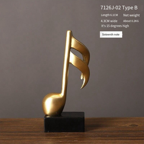 Decoración De Notas Musicales Escultura Musical Estatua De R