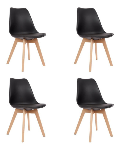 Silla Tulip Eames Con Almohadon X4 Unidades