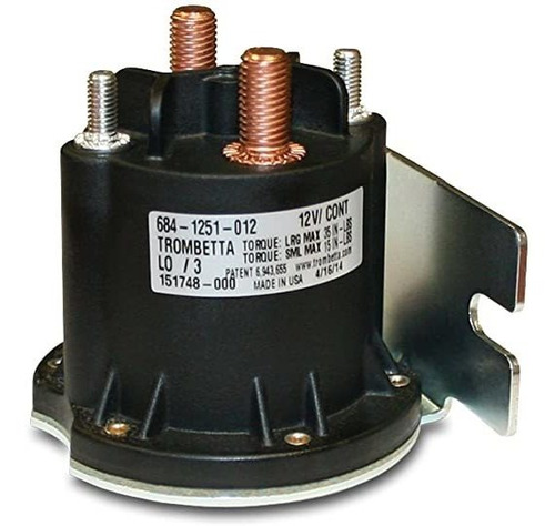 Trombetta 684-1251-012 Poder Del Sello 12v Dc Contactor, 1 P