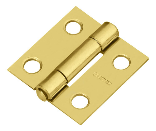 20pzs Bisagra Rectangular 1in Acero Latonado Hermex