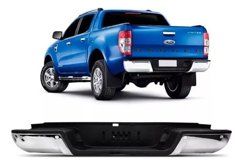 Paragolpe Trasero Ford Ranger 12/15 Cromado Para Sensor