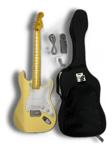 Kit Guitarra Eléctrica Sq Stratocaster Buttercream