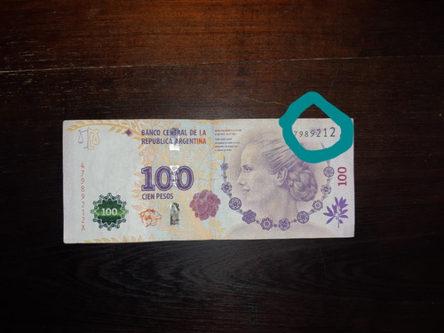Billete De 100$ Con Error De Mancha Numero Superior