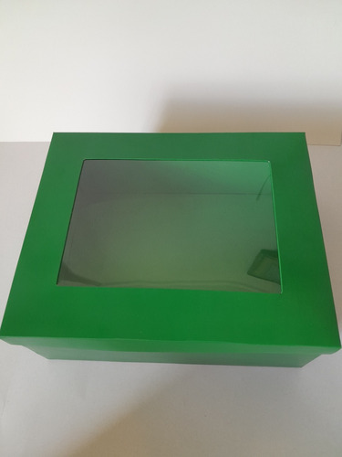 Caja De Carton Duro Forrrada Con Visor Acetato