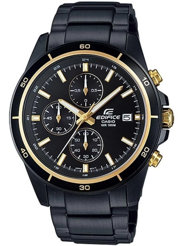 Reloj Casio Edifice Efr-526bk Cronografo Acero 100% Original