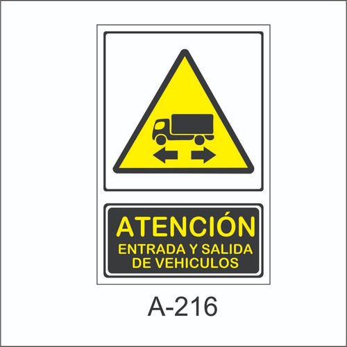 Cartel Señaletica  Peligro Vehiculos  Comercios 