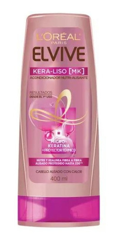 Acondicionador L'oréal Elvive Kera Liso Nutri Alisante 400ml