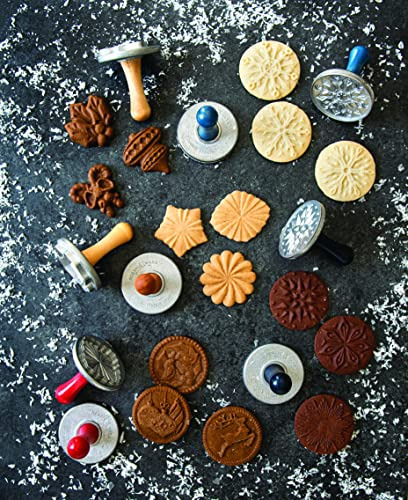 Cookie Stamps Nordic Ware Yuletide Cast 7.62cm Rounds Silver