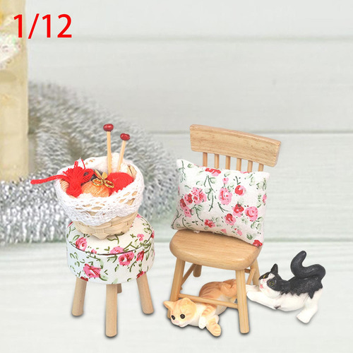 Set De Sillas En Miniatura Para Casa De Muñecas, Estilo B