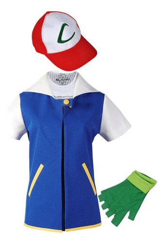 Traje De Pokémon Entrenador Cosplay Disfraz De Halloween For