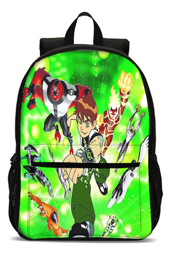 A Mochila Escolar Con Estampado De Hacker Junior De Ben 10, Cr