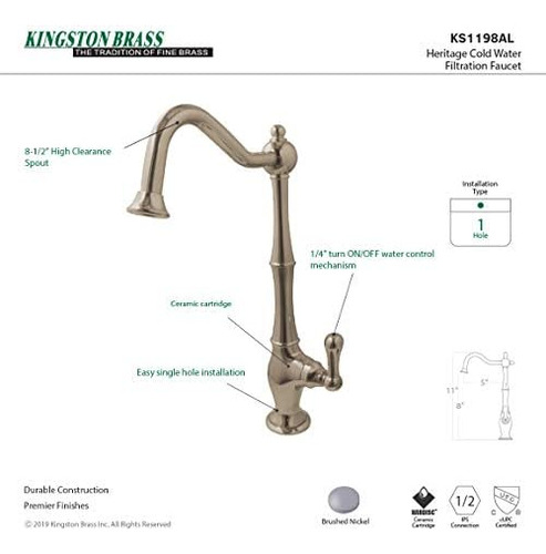 Hilo De Filtración Kingston Brass Ks1198al Heritage
