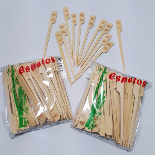 Imagem 3 de 6 de 150 Espeto Enfeite Oriental 9cm Evento Lanches Coquetel