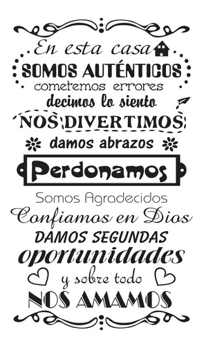 Frases Decorativas Para El Hogar, Oficina, Negocio 120x60cm